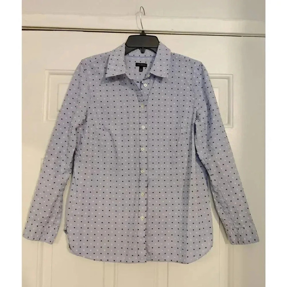Talbots Bundle of 2 Button Down Collared Printed Anchor Swiss Dot Shirts Size M - Picture 3 of 8